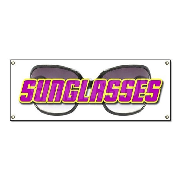 Signmission SUNGLASSES BANNER SIGN sunglass store sale signs sun glasses name brand B-Sunglasses - main